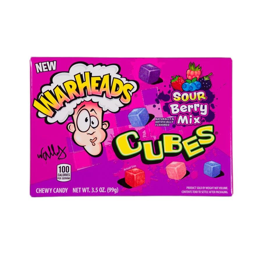 12x Warheads Chewy Cubes Sour Berry Theater