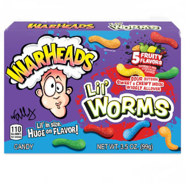 12x Warheads lil Worms Theater Box