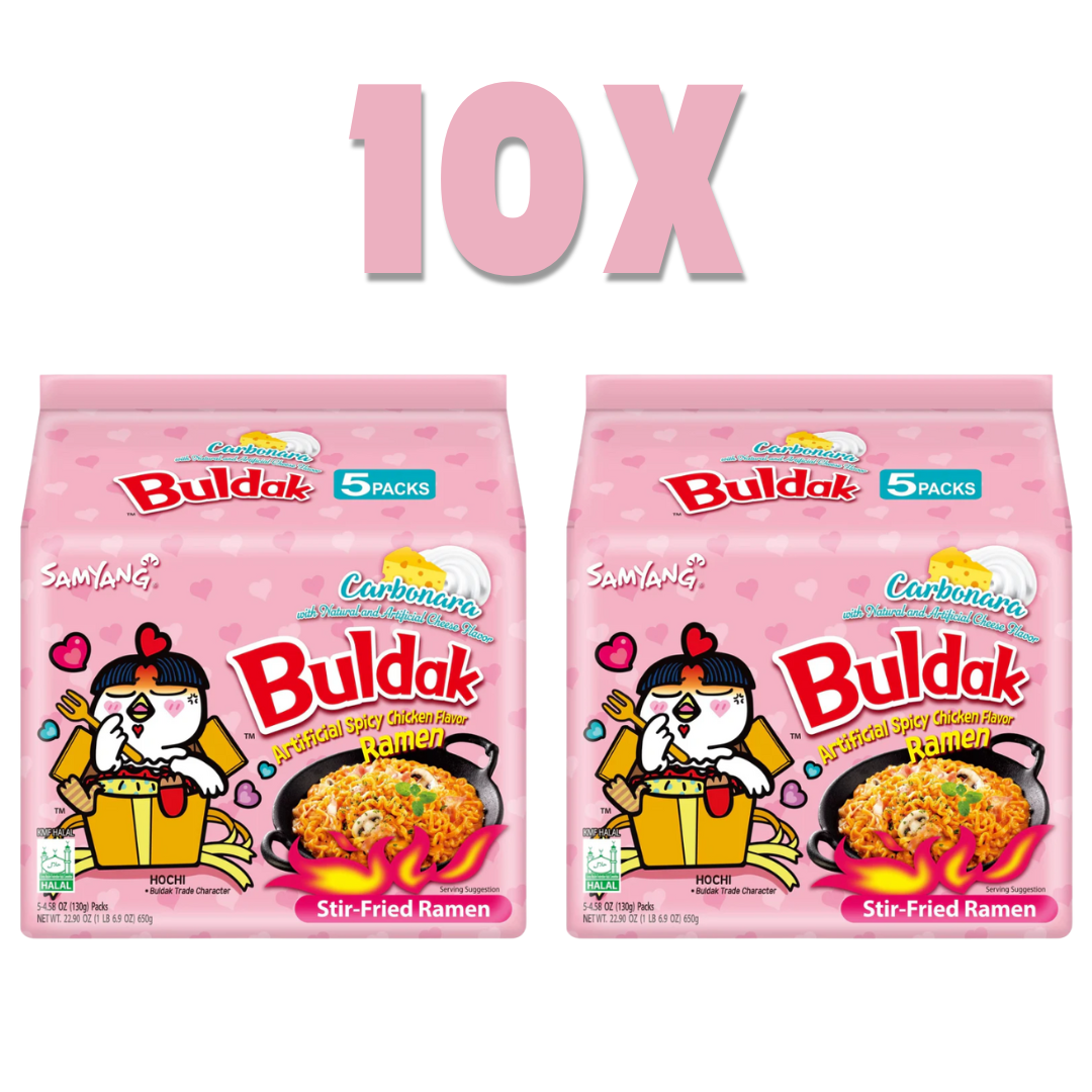 10x Buldak Samyang Carbonara 130g MHD 16.04.2026