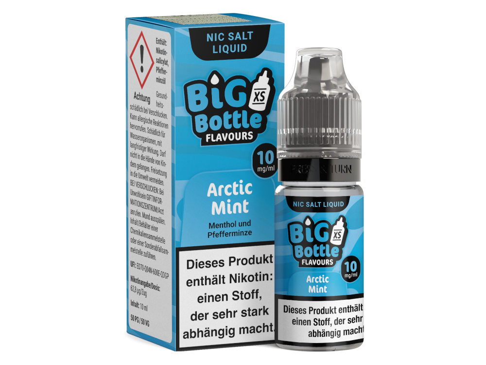 10x Big Bottle - Artic Mint - Nikotinsalz Liquid 10 mg/ml