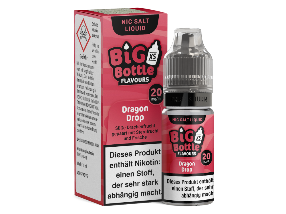 10x Big Bottle - Dragon Drop - Nikotinsalz Liquid  20 mg/ml