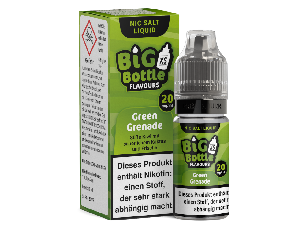 10x Big Bottle - Green Grenade - Nikotinsalz Liquid 20 mg/ml