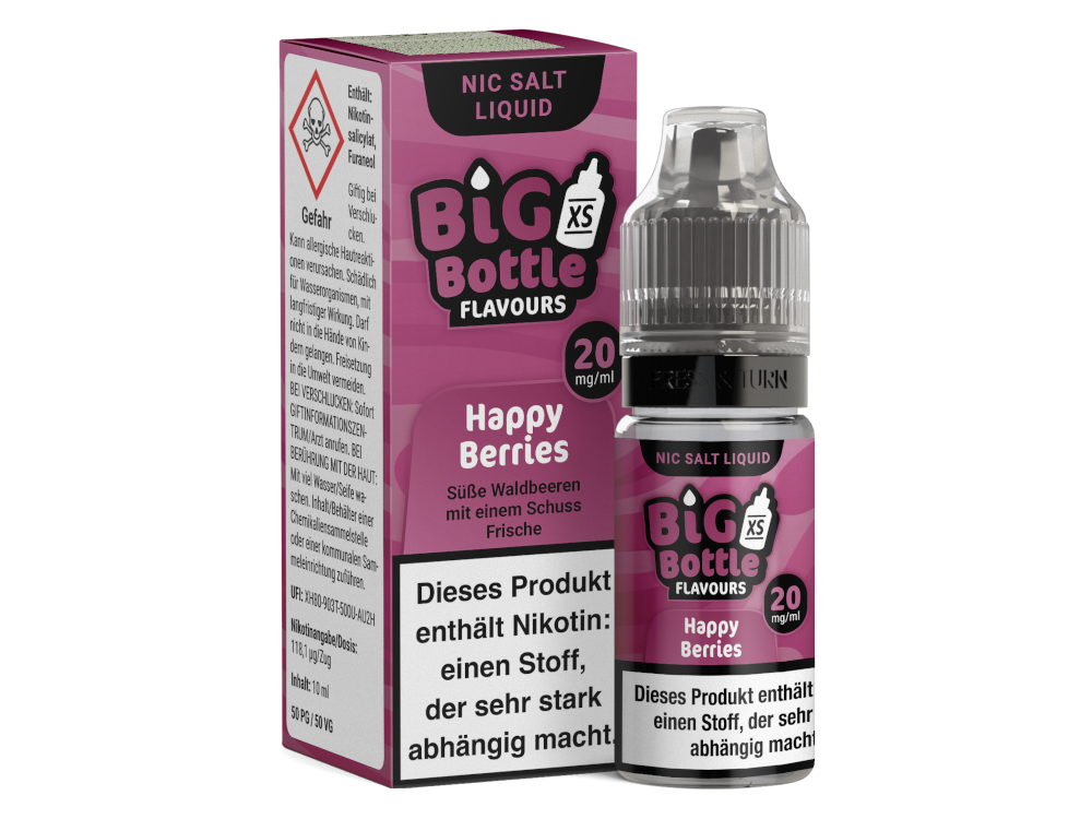 10x Big Bottle - Happy Berries - Nikotinsalz Liquid 20 mg/ml