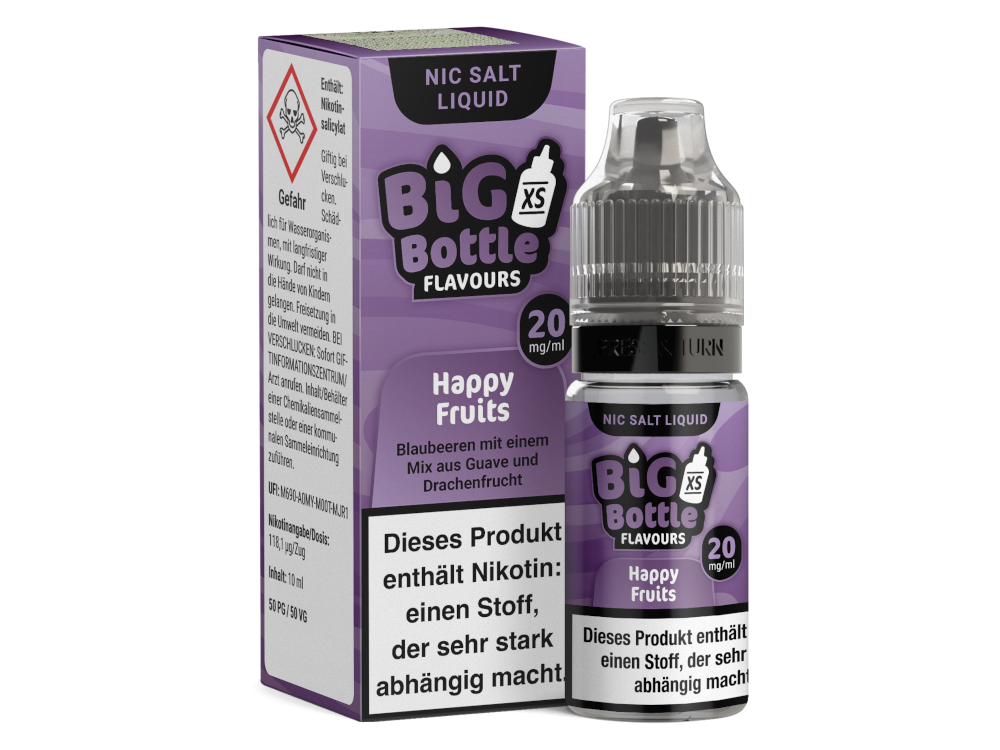 10x Big Bottle - Happy Fruits - Nikotinsalz Liquid 20 mg/ml