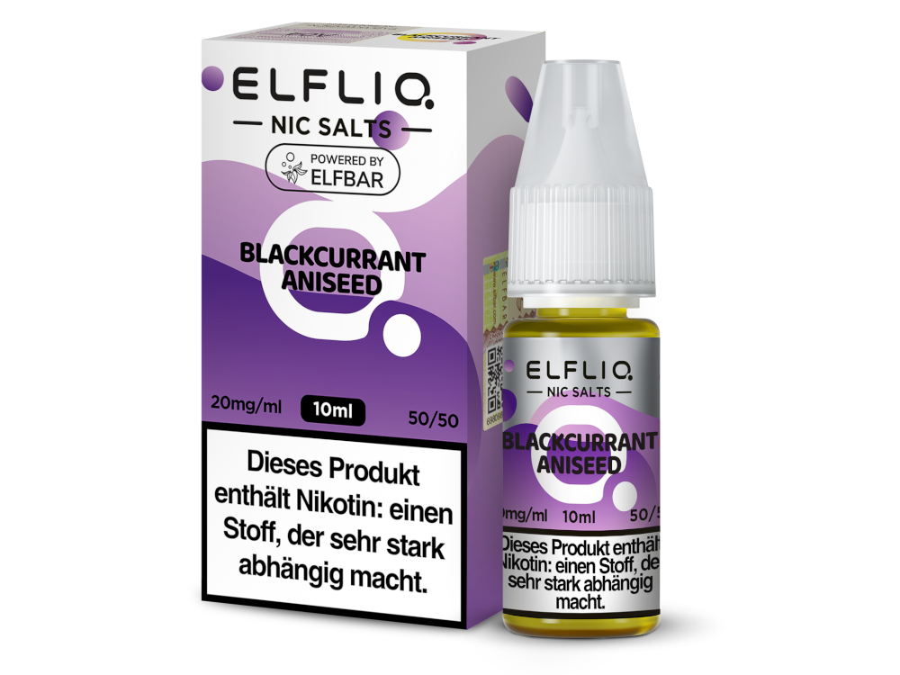 10x ELFLIQ - Blackcurrant Aniseed - Nikotinsalz Liquid 20 mg/ml