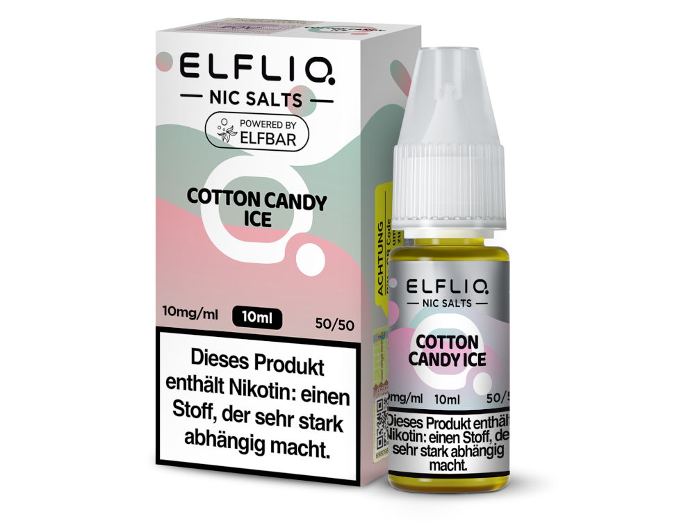 10x ELFLIQ - Cotton Candy Ice - Nikotinsalz Liquid 10 mg/ml