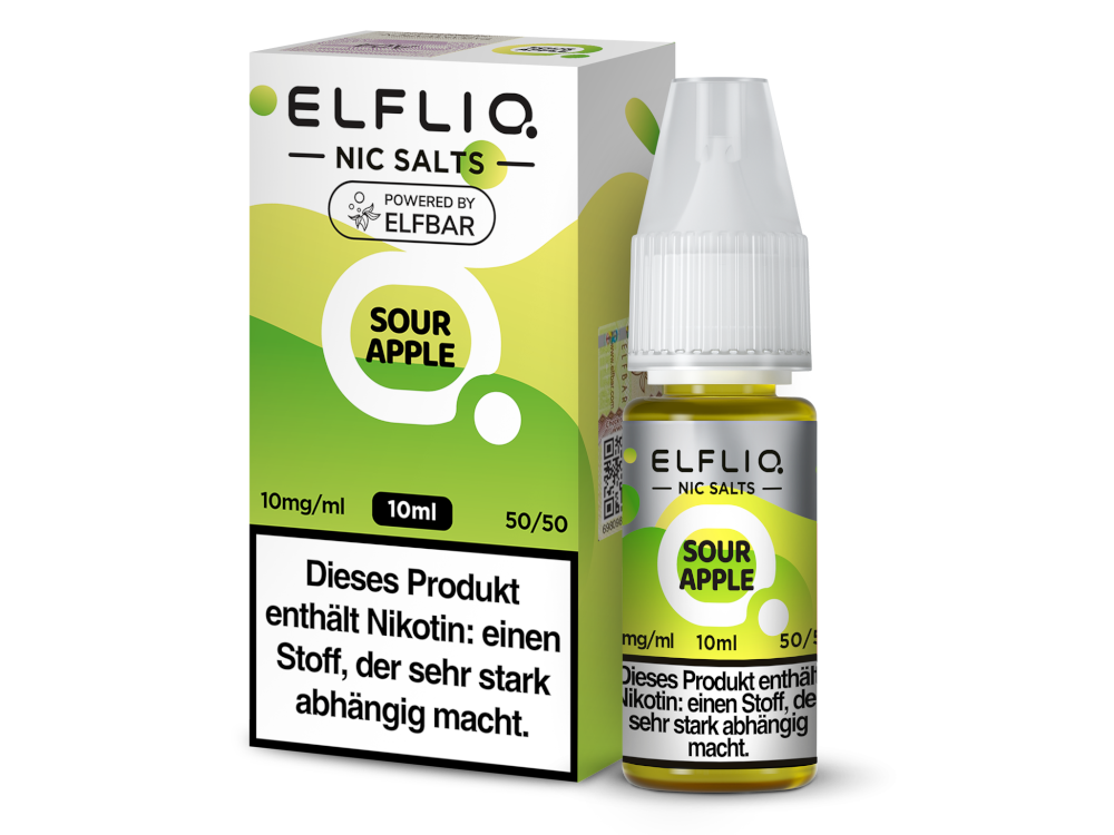 10x ELFLIQ - Sour Apple - Nikotinsalz Liquid 10 mg/ml