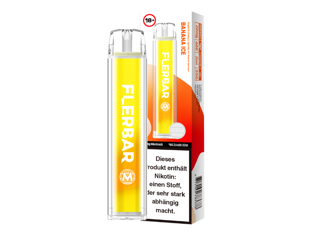 10x Flerbar - M Einweg E-Zigarette - Banana Ice 20 mg/ml