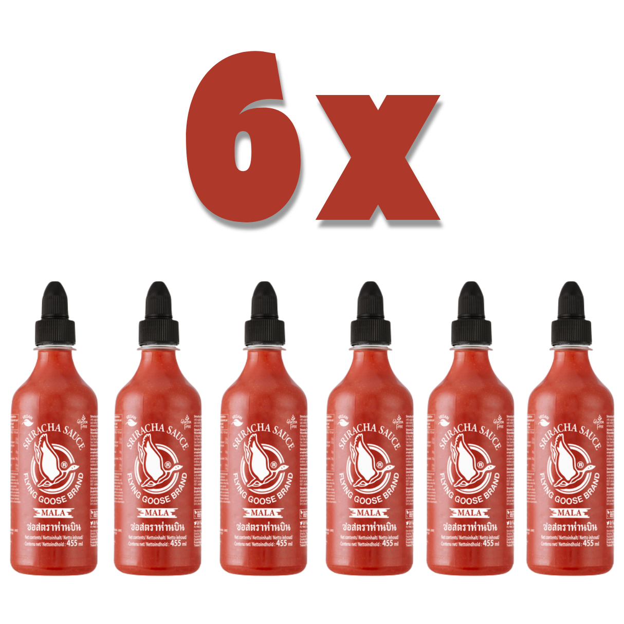 6 x Chilli Sauce Sriracha Mala