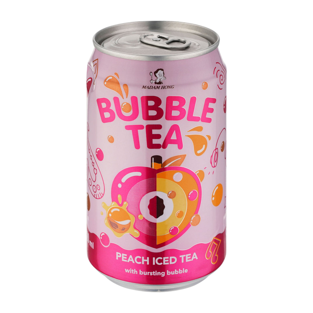 24x Madam Hong Bubble Tea - Peach Iced Tea 320ml