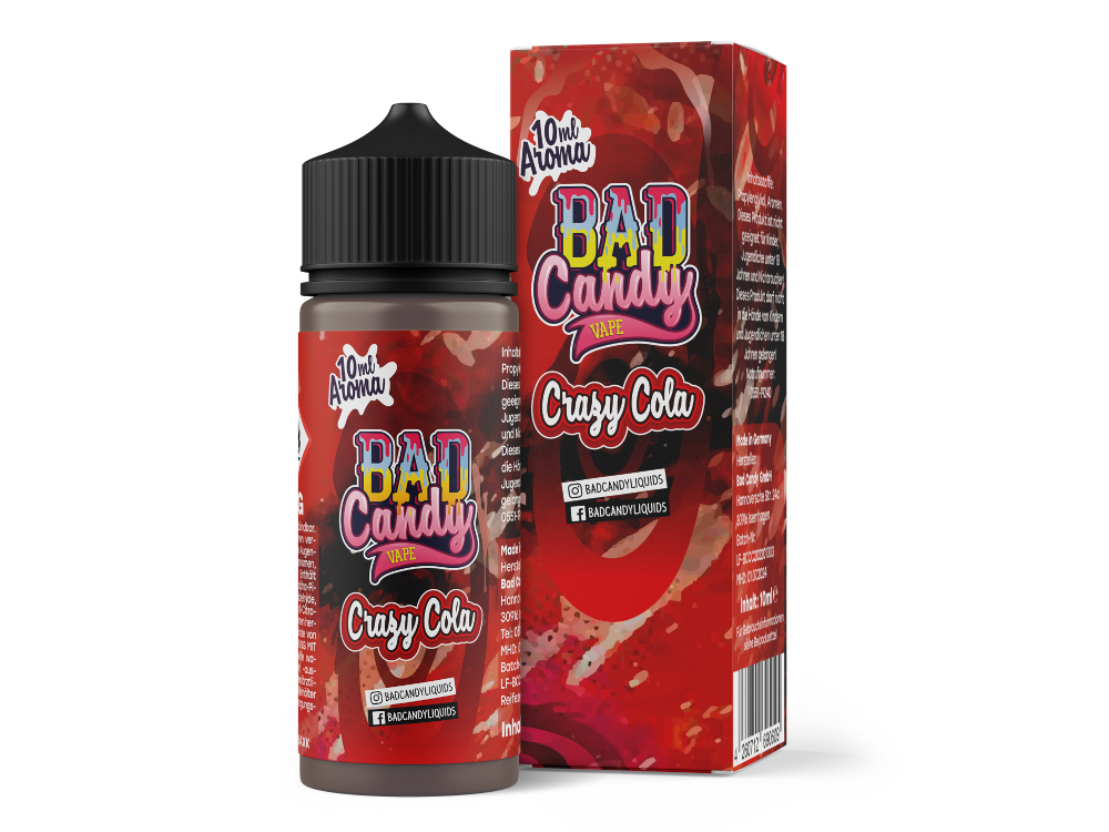 3x Bad Candy Liquids - Aroma Crazy Cola 10 ml