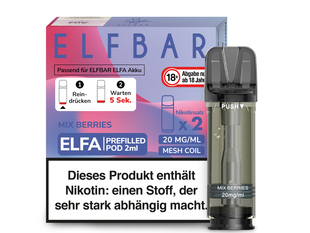 10x Elfbar - Elfa Pod Mix Berries 20 mg/ml (2 Stück pro Packung)