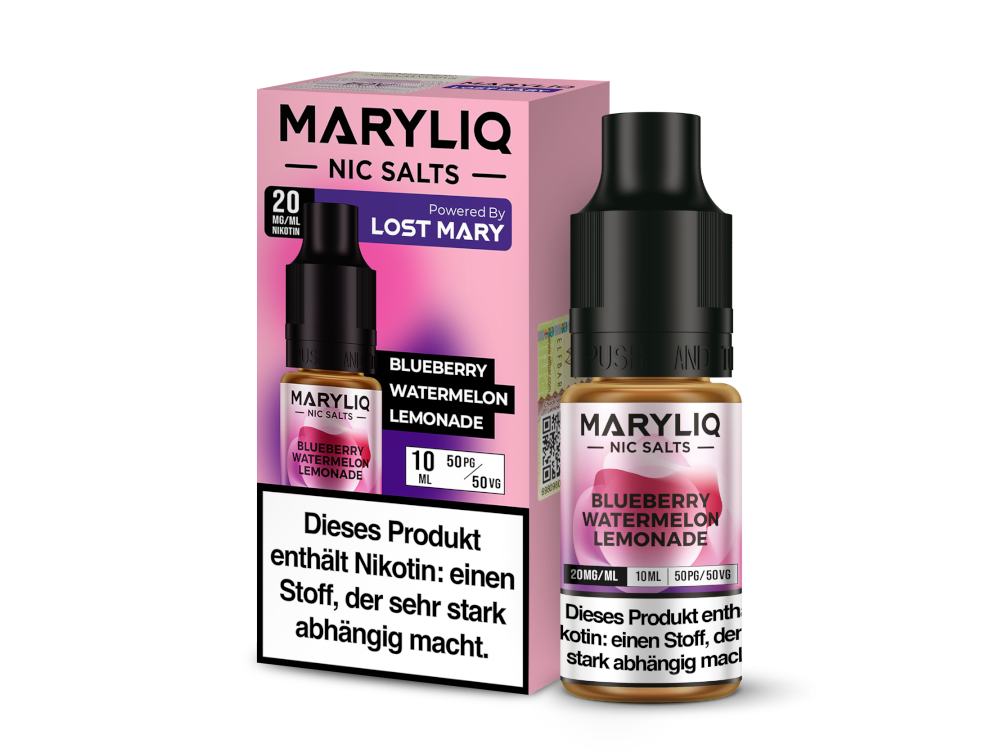 10x MARYLIQ - Blueberry Watermelon Lemonade - Nikotinsalz Liquid 20 mg/ml