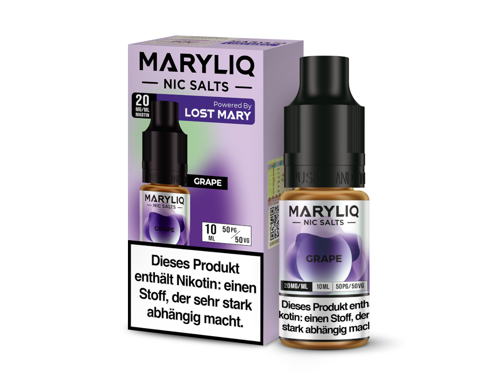 10x MARYLIQ - Grape - Nikotinsalz Liquid 20 mg/ml