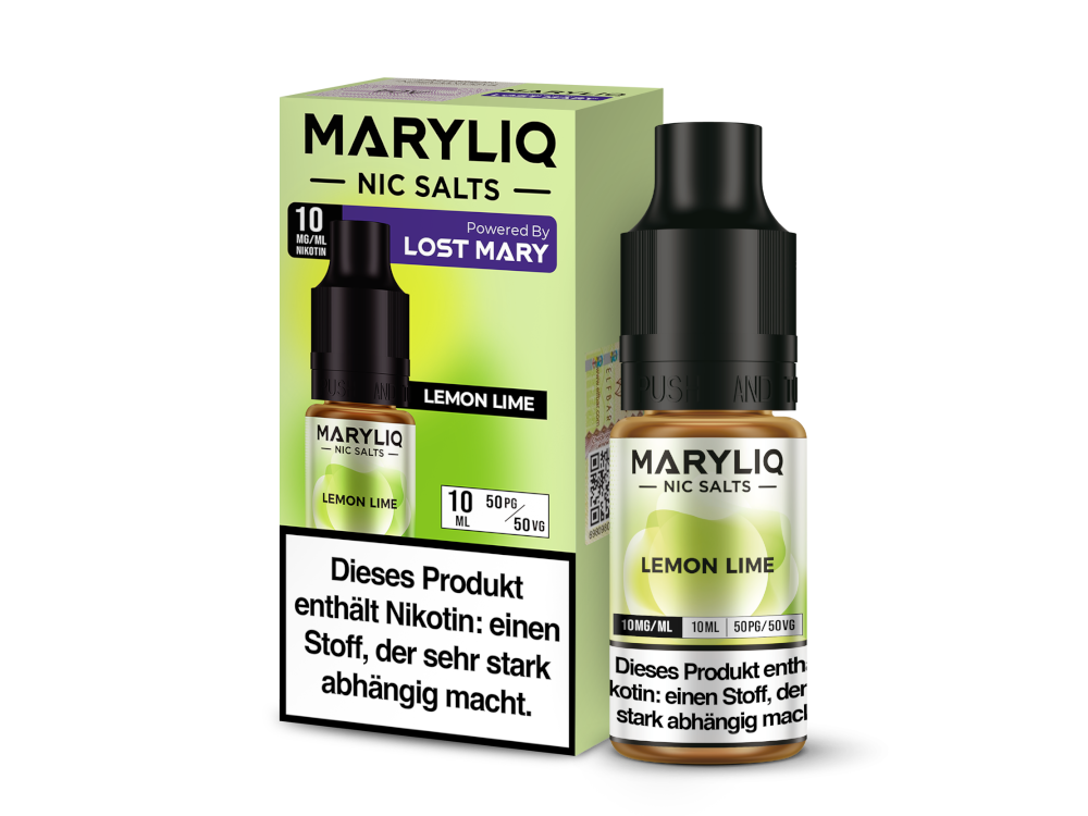 10x MARYLIQ - Lemon Lime - Nikotinsalz Liquid 10 mg/ml