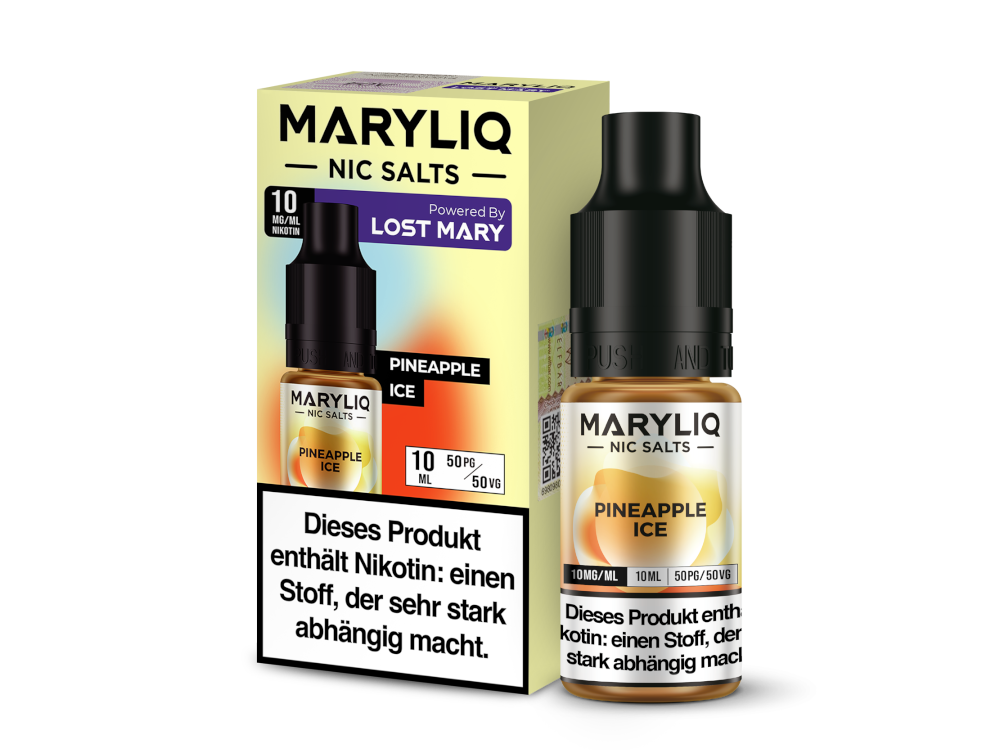 10x MARYLIQ - Pineapple Ice - Nikotinsalz Liquid 10 mg/ml