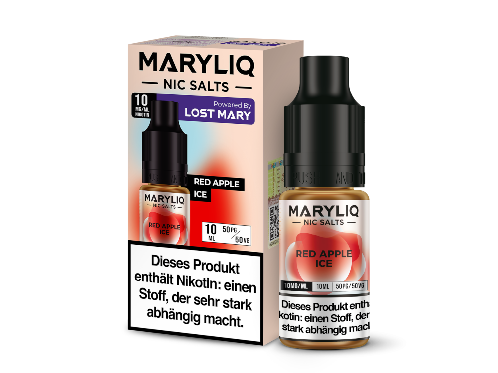 10x MARYLIQ - Red Apple Ice - Nikotinsalz Liquid 10 mg/ml