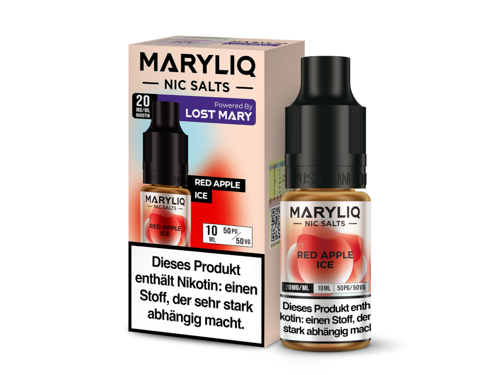 10x MARYLIQ - Red Apple Ice - Nikotinsalz Liquid 20 mg/ml