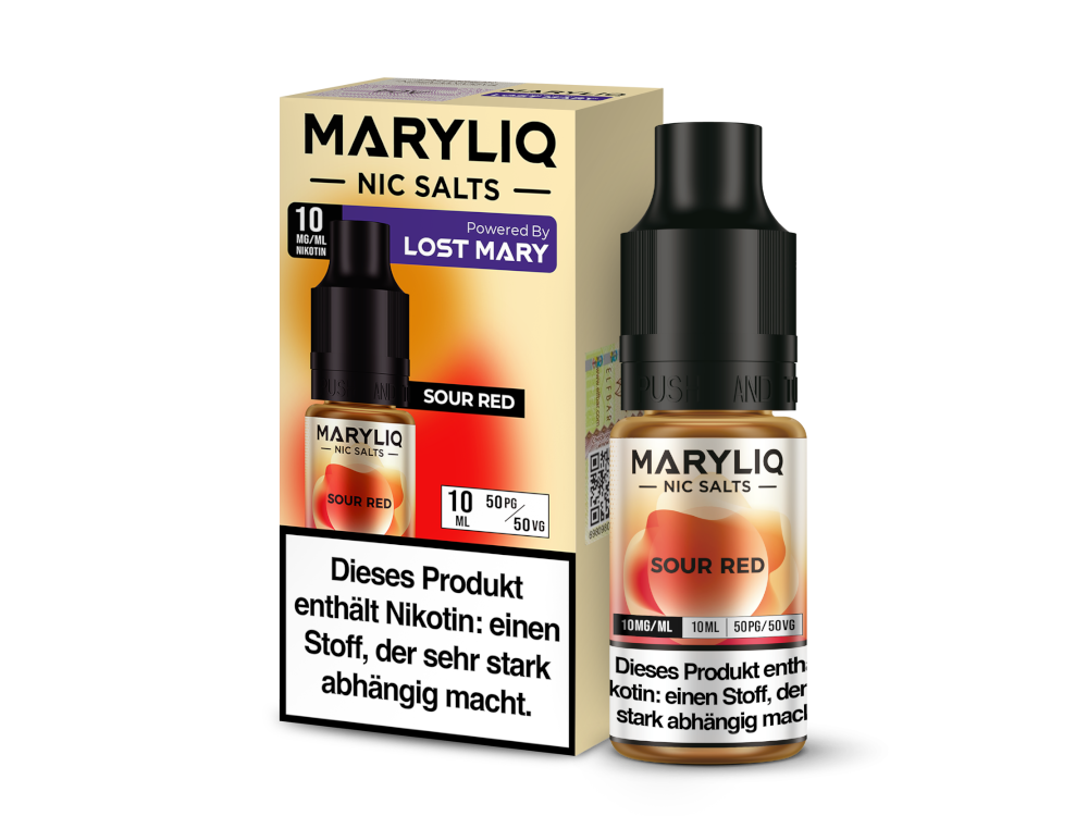 10x MARYLIQ - Sour Red - Nikotinsalz Liquid 10 mg/ml