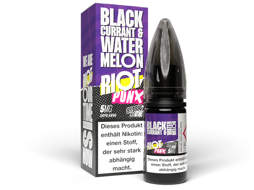 50x Riot Squad - PUNX - Blackcurrant & Watermelon - Hybrid Nikotinsalz Liquid 5 mg/ml