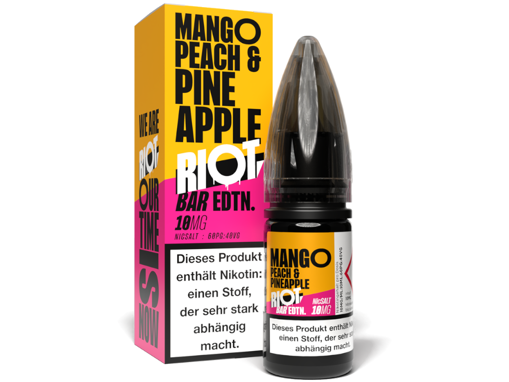50x Riot Squad - BAR EDTN. - Mango Peach Pineapple - Nikotinsalz Liquid 10 mg/ml