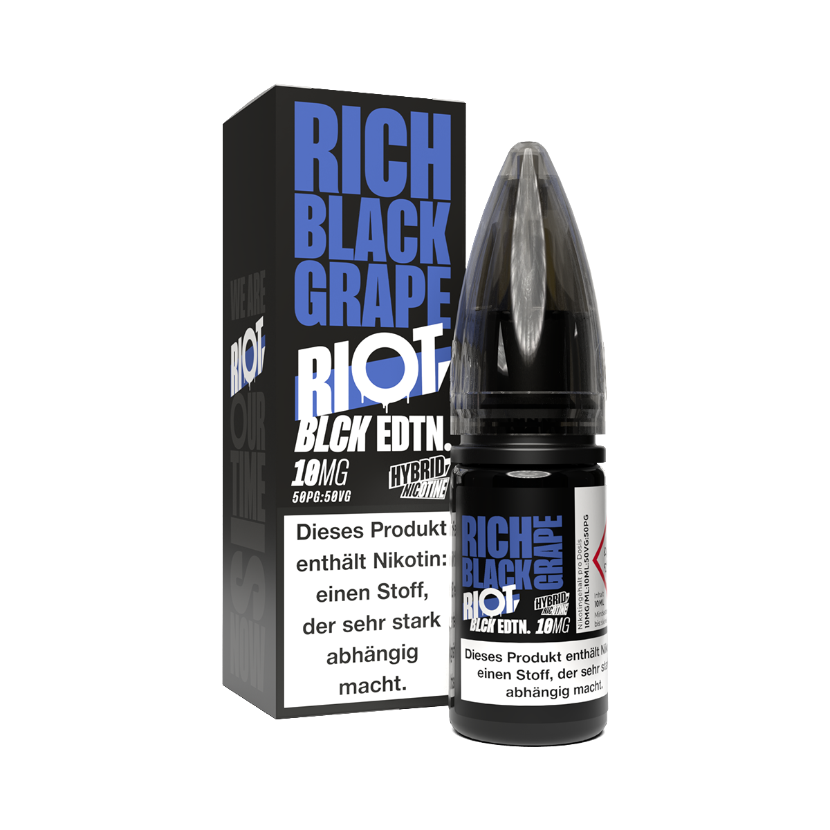 50x Riot Squad - BLCK Edition - Rich Black Grape - Hybrid Nikotinsalz Liquid 10 mg/ml