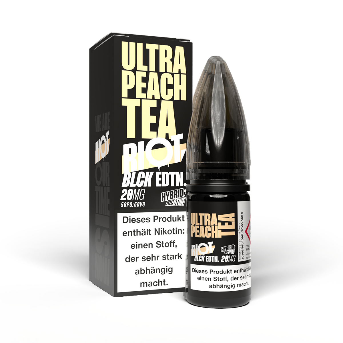 50x Riot Squad - BLCK Edition - Ultra Peach Tea - Hybrid Nikotinsalz Liquid 20 mg/ml
