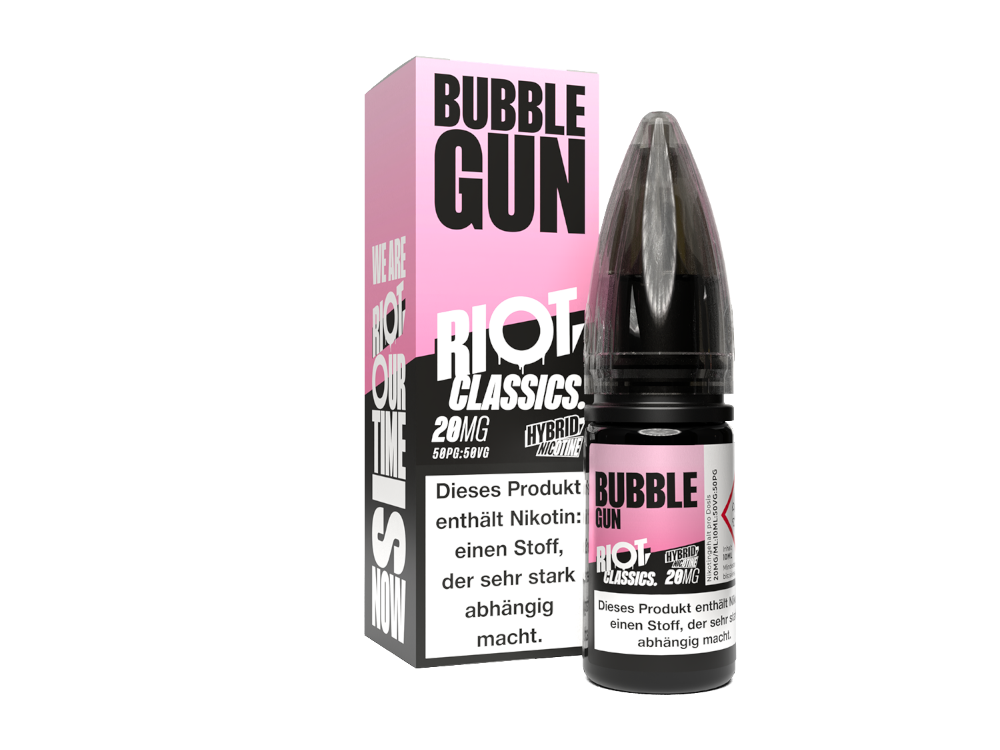 50x Riot Squad - Classics - Bubblegun - Hybrid Nikotinsalz Liquid 20 mg/ml