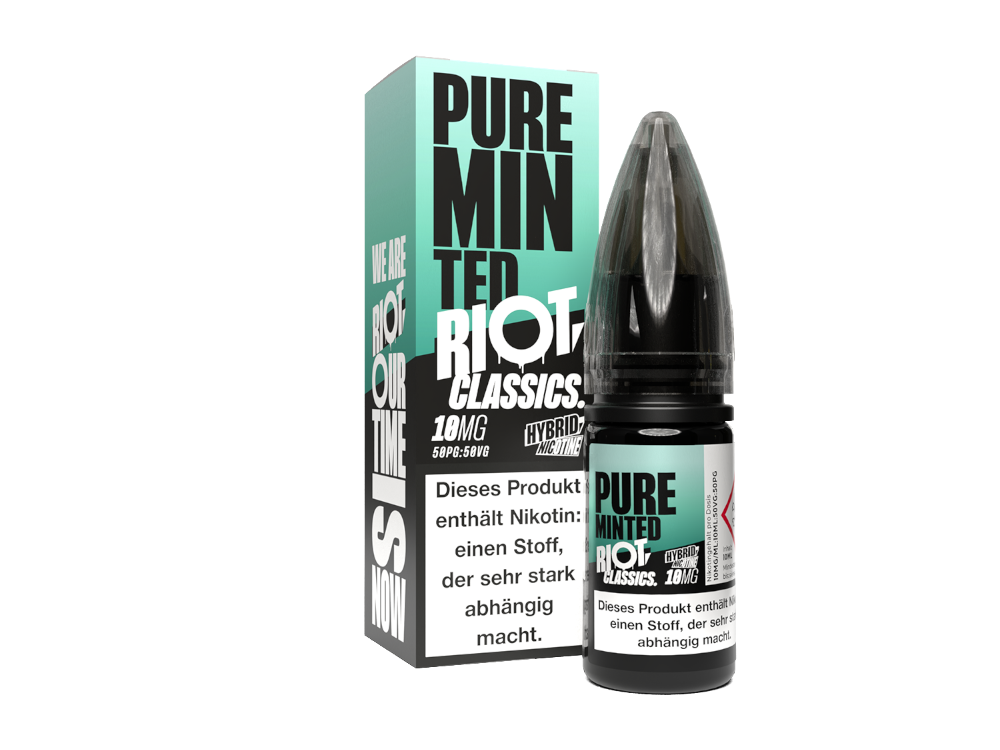 50x Riot Squad - Classics - Pure Minted - Hybrid Nikotinsalz Liquid 10 mg/ml