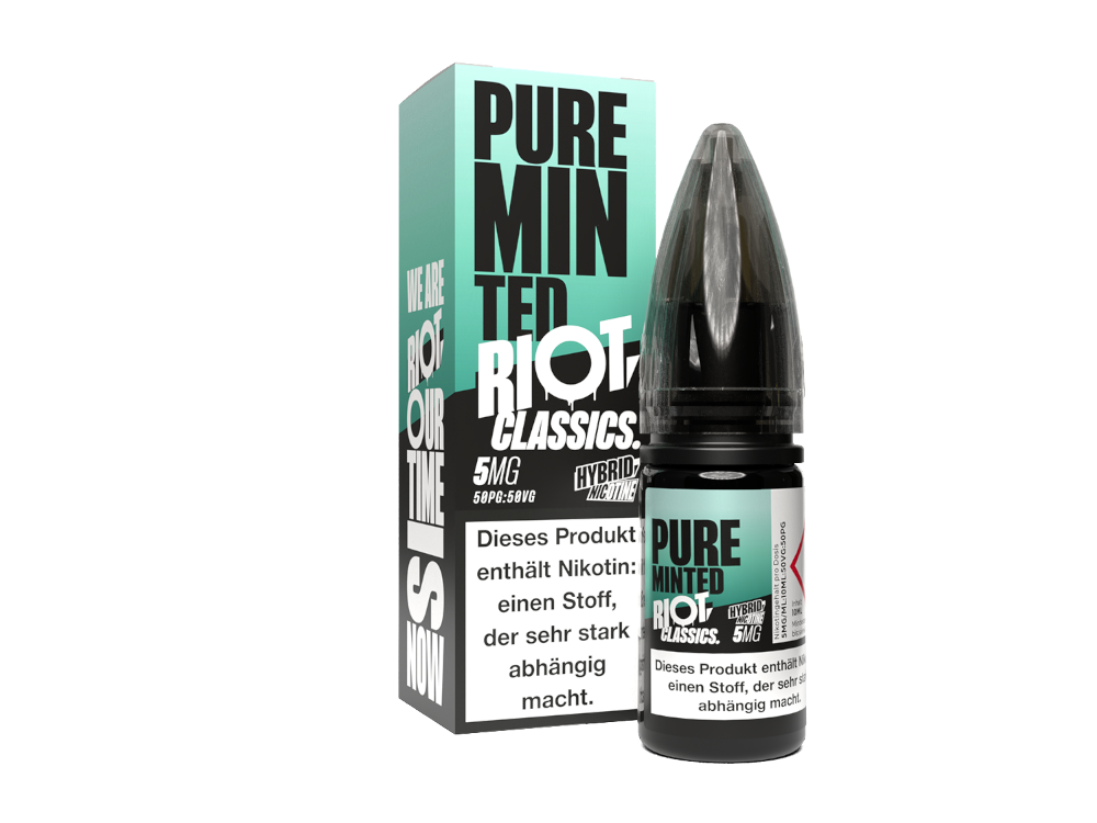 50x Riot Squad - Classics - Pure Minted - Hybrid Nikotinsalz Liquid 5 mg/ml