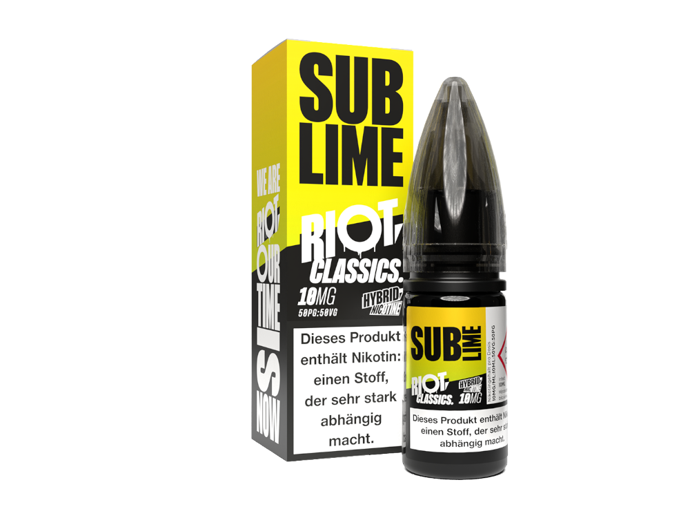 50x Riot Squad - Classics - Sub Lime - Hybrid Nikotinsalz Liquid 10 mg/ml