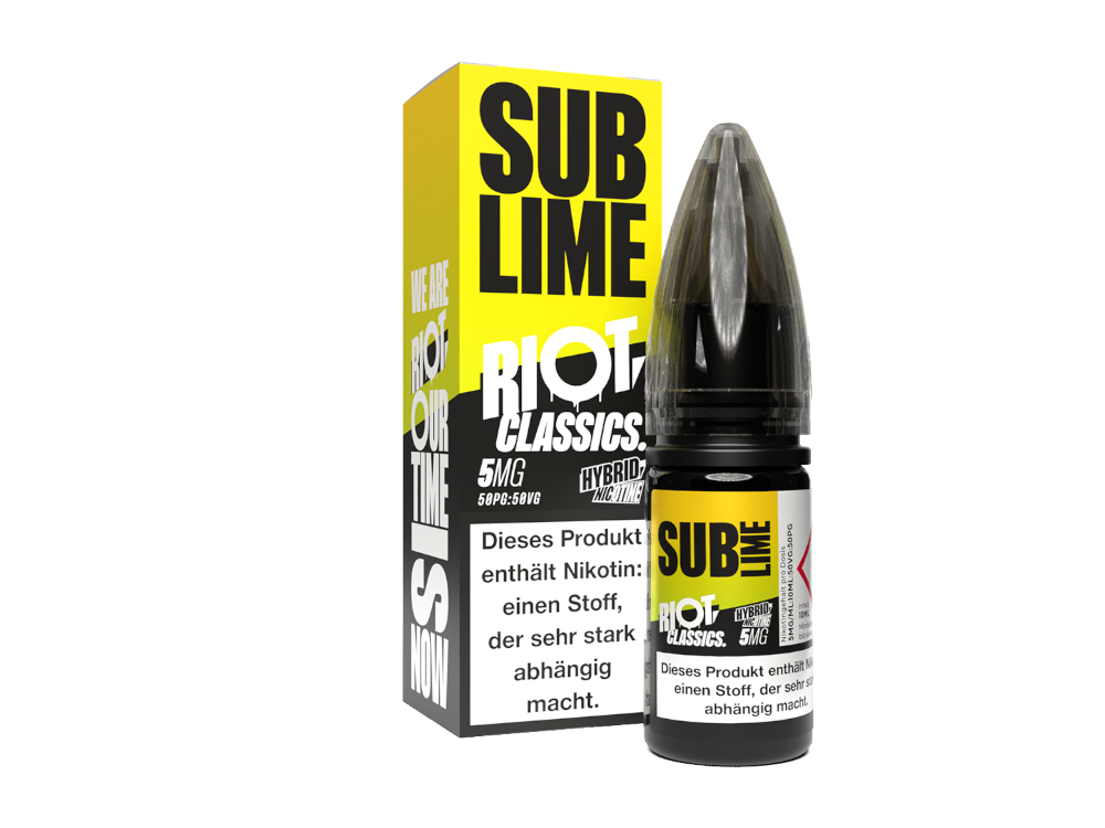50x Riot Squad - Classics - Sub Lime - Hybrid Nikotinsalz Liquid 5 mg/ml