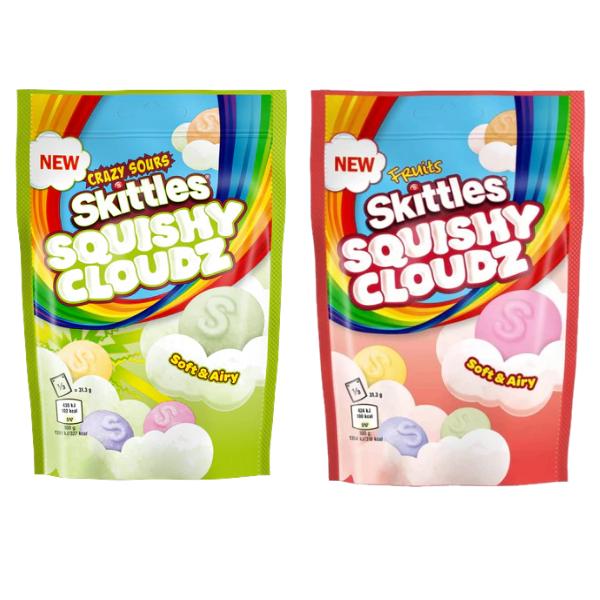 Skittles Squishy Cloudz: Crazy Sours und Fruits 2er Bundle TikTokShop